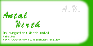 antal wirth business card